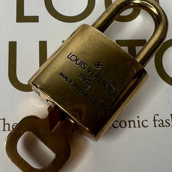 Louis Vuitton #308 Gold Brass Lock & Key Charm Clochette Set 🔐 - Picture 2 of 10